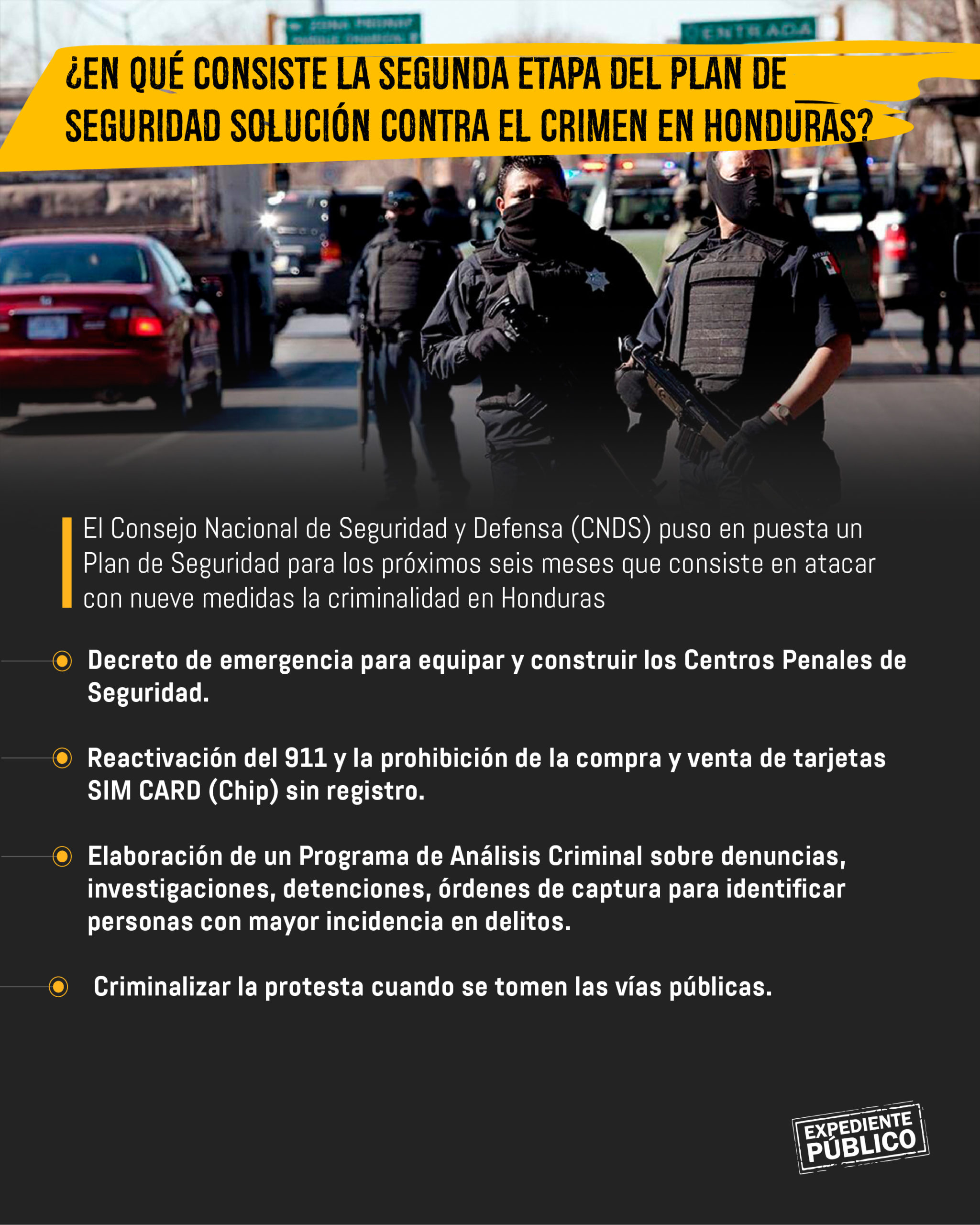 Estos son los puntos del Plan de Seguridad en Honduras que todavía no