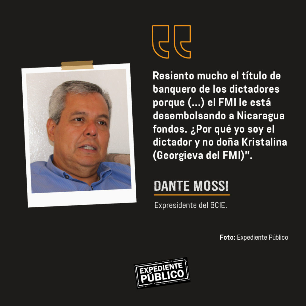 Dante Mossi: Resiento mucho el título de banquero de los dictadores