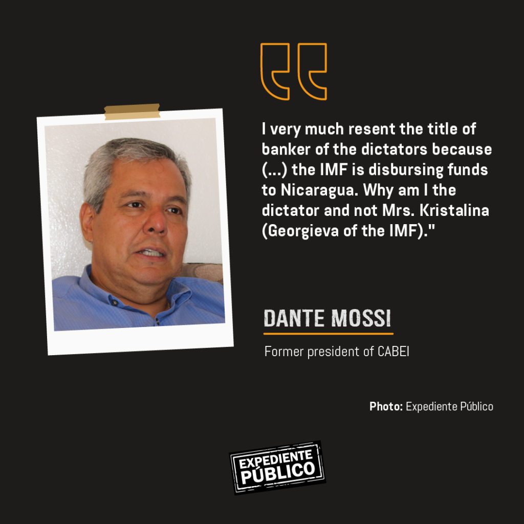 Dante Mossi: I really resent the title of banker of dictators