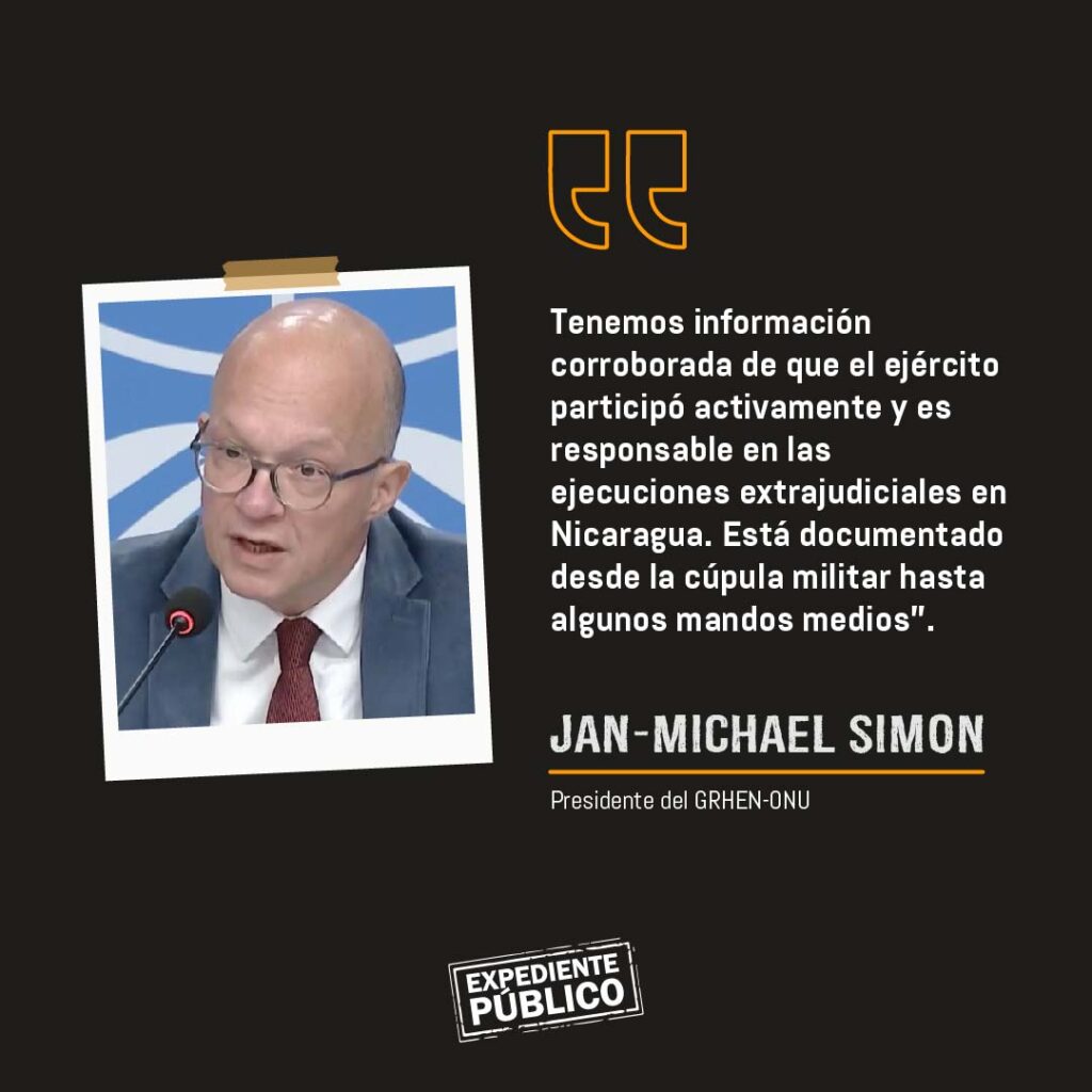 Julio César Avilés dio orden al Ejército de Nicaragua para participar en ejecuciones a civiles